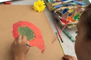 Art Class in the Children's Garden and Outdoor Classroom in Lorena, TX.