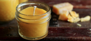 Beeswax candle at beeswax workshop